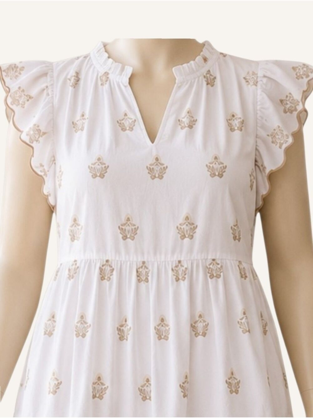 Torrid Belle Isle Embroidered Cotton Tiered Mini Dress 2X NWT Coastal - Picture 5 of 10